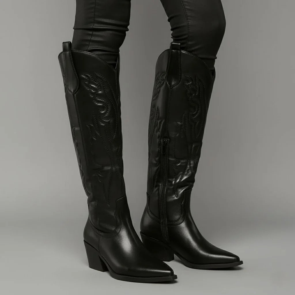 Women's Black Western Cowboy Boots