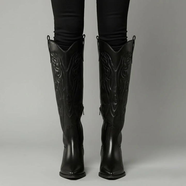 Women's Black Western Cowboy Boots